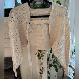Cropped Knit Cardigan